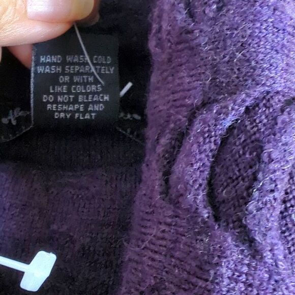 Alexandra Bartlett Turtleneck Sweater Size 1X Purple - Picture 7 of 7